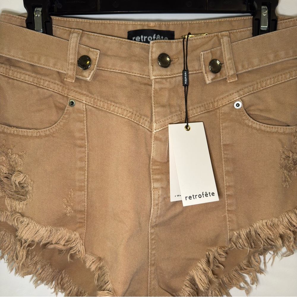 Retrofete Tessa Shorts in Camel - Picture 7 of 12